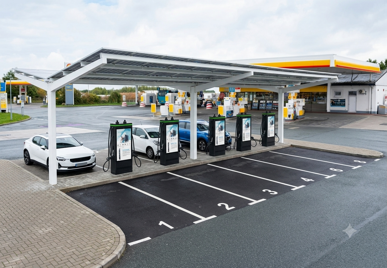 180kw gas station charging point